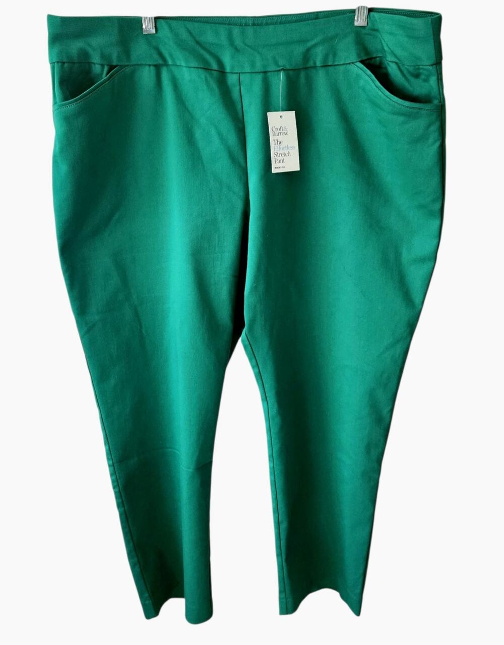 Croft & Barrow Plus Size Green Effortless Stretch Crop Pants SZ 20W Short
